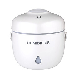 Wewoo Humidificateur d'Air blanc pour la maison et le bureau Cuiseur de riz forme mini LED