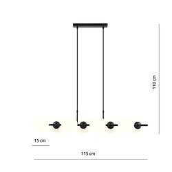 Acheter EPIKASA Suspension Rory, Noir, Acier, 115x110x29 cm