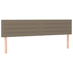 Maison Chic Lot de 2 Têtes de lit design pour chambre - Décoration de lit Taupe 100x5x78/88 cm Tissu -MN51954