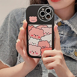 GUPBOO Étui pour iPhone13ProMax Plein écran se réunir avec de petits ours mignon téléphone portable cas fille tête portrait