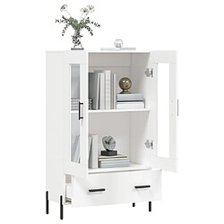 Avis vidaXL Buffet haut blanc 69,5x31x115 cm bois d'ingénierie