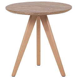 Acheter Beliani Table d'appoint Table ronde Table basse MDF Bois clair VEGAS