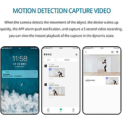 Chrono Caméra de surveillance intelligente compacte avec vidéo HD 1080p et fonction de détection de mouvement, mini caméra WiFi sans fil HD à détection de mouvement domestique(Noir) pas cher