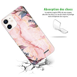 Avis Coque iPhone 12 mini souple transparente Marbre Fleurs Motif Ecriture Tendance Evetane