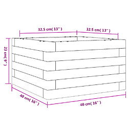 vidaXL Jardinière 40x40x23 cm bois de pin massif pas cher