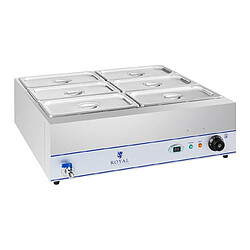 Helloshop26 Bain Marie - 2 000 watts - 6 x 1/3 GN - robinet de vidange 14_0000559