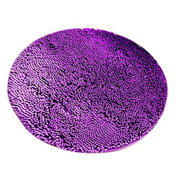 Acheter Tapis absorbant de tapis de salle de bains Shaggy anti-dérapant rond Dia. 100 cm Violet