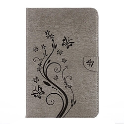 Wewoo Housse Étui gris pour Samsung Galaxy Tab A 10.1 2016 / P580 Papillons Amour Fleurs Gaufrage Horizontal en cuir Flip avec support & Slots de cartes Portefeuille