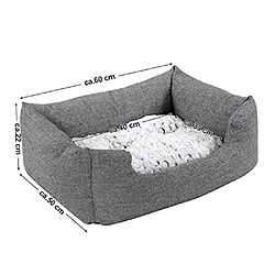 Feandrea Panier pour Chien Lit S 60 x 50 x 22 cm Dog Bed Coussin Matelas Animaux PGW22G