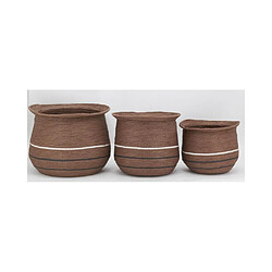 Acheter Aubry Gaspard Cache-pots en jonc marron (lot de 3).