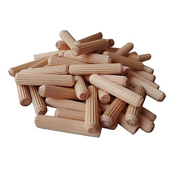 200pcs Bois Goujon Armoire Tiroir Rond Cannelé Bois Artisanat Goupilles Goupilles Tiges