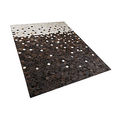 Beliani Tapis en cuir beige et marron 160 x 230 cm EYIM