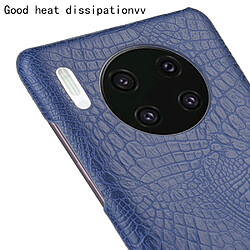 Wewoo Coque Rigide Pour Huawei Mate 30 Crocodile antichoc Texture PC + étui en PU bleu