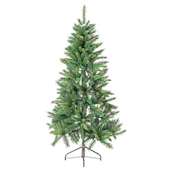 BigBuy Home Sapin de Noël Vert PVC Métal Polyéthylène 120 x 120 x 210 cm