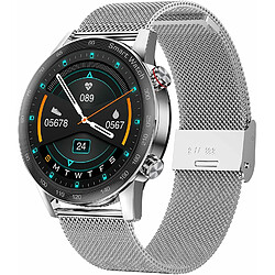 Chrono Montre intelligente pour femmes hommes, montre intelligente étanche avec appel Bluetooth pour téléphones Android et iOS, suivi d'activité avec écran couleur tactile moniteur de fréquence cardiaque podomètre moniteur de sommeil(Argent)