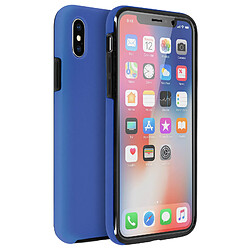 Avizar Coque iPhone X / XS Protection Avant Silicone + Arrière Polycarbonate - Bleu