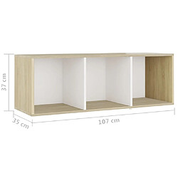 vidaXL Ensemble de meubles TV 3 pcs Blanc chêne sonoma Bois ingénierie pas cher