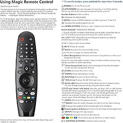 SANAG Mr20Ga Telecommande De Rechange, Magic Remote Akb75855501, Compatible Avec 4K 8K Oled Tv(Avec Fonction Souris Et Fonction Vocale)(A)