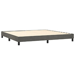 Acheter Maison Chic Lit Adulte - Lit simple Lit à sommier tapissier et matelas moelleux - Meuble de Chambre - Gris foncé 200x200cm Velours -MN41289