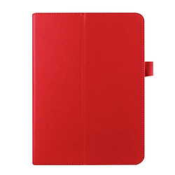 Wewoo Housse Étui rouge pour Samsung Galaxy Tab S2 9.7 / T815 Litchi Texture Horizontal Flip couleur solide Smart Case en cuir avec deux pliage titulaire & Fonction veille / réveil