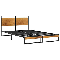 Maison Chic Lit adulte - Lit simple Cadre de lit,Structure du lit Contemporain Métal 120x200 cm -MN85764