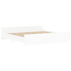 Avis Maison Chic Lit adulte - Cadre Structure de lit avec tête de lit Contemporain et pied de lit blanc 180x200 cm -MN29132