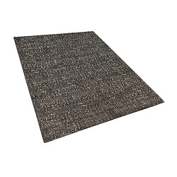 Beliani Tapis en viscose gris foncé et dorée au motif taches 160 x 230 cm ESEL