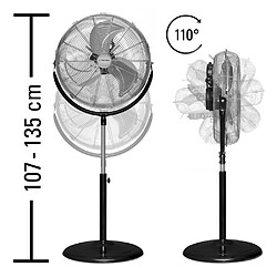 Acheter Ventilateur sur pied TROTEC TVM 18 S - Noir et Métal - 120Watts Diamètre 45cm