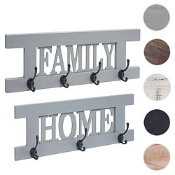 Mendler Ensemble de 2 vestiaires muraux HWC-C60 Home+Family Panneau de vestiaire, look shabby vintage ~ gris-bleu