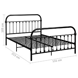 vidaXL Cadre de lit sans matelas noir métal 120x200 cm pas cher