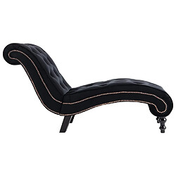 Avis vidaXL Chaise longue Noir Velours