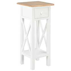 vidaXL Table d'appoint Blanc 27 x 27 x 65,5 cm Bois