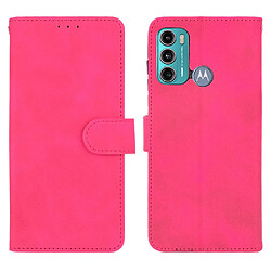 Etui en PU Toucher la peau avec support rose pour votre Motorola Moto G60/Moto G40 Fusion