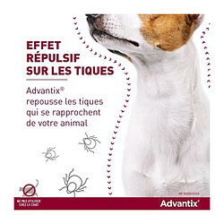 Advantix Tres Petit Chien - Anti-Puces et Anti-Tiques - 1,5-4KG - 4 Pipettes pas cher