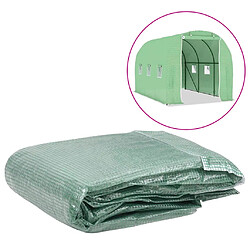 vidaXL Couverture de remplacement de serre (6,86m²) 200x343x200cm Vert