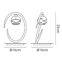 Luminaire Center Lampe de Table Loop 1 Ampoule G9 ECO, chrome poli