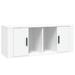 Maison Chic Meuble TV scandinave - Banc TV pour salon Blanc 100x35x40 cm Bois d'ingénierie -MN14767