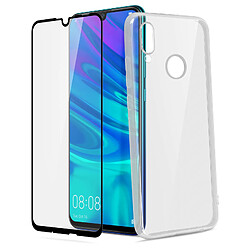 Avizar Coque Huawei P Smart 2019 / 2020 / Honor 10 Lite Silicone Film Verre Trempé noir