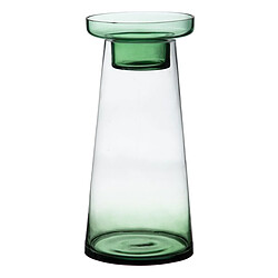 BigBuy Home Bougeoir 16,5 x 16,5 x 35 cm Vert verre