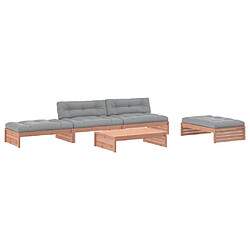 Maison Chic Salon de jardin 5 pcs + coussins - Mobilier/Meubles de jardin - Table et chaises d'extérieur bois massif douglas -MN60095