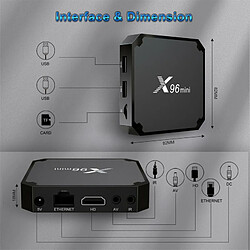 X96Mini Android 11 Smart Tv Box S905W2 Quad Core 2.4G 5.8G Lecteur Multimédia Wifi Sans Fil Avec Rc Noir Us Plug 1G 8G