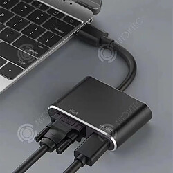 INN® Interface USB3.0 vers HDMI convertisseur VGA projecteur à noyau de cuivre noir carte graphique externe câble adaptateur extern