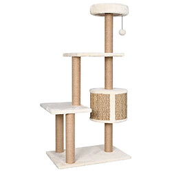 Acheter Helloshop26 Arbre à chat meuble tour grimper jouet grattage grattoir escalade plateforme avec griffoirs 123 cm herbiers marins Beige 02_0022445