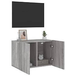 Avis vidaXL Meuble TV mural sonoma gris 60x30x41 cm