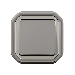 bouton poussoir - no - gris - encastré - legrand plexo 069820l