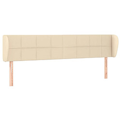 Maison Chic Tête de lit scandinave avec oreilles,meuble de chambre Crème 183x23x78/88 cm Tissu -MN94314