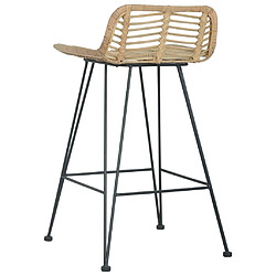 Acheter vidaXL Chaises de bar lot de 2 rotin Naturel