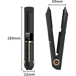 Chrono Mini attelle électrique USB sans fil portable pour rouler et lisser, ne fait pas mal aux cheveux(Noir) pas cher