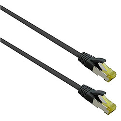 Helos ultra flex - Patch-Kabel - RJ-45 (M) bis RJ-45 (M) - 25 cm - S/FTP - CAT 6a - halogenfrei - Schwarz