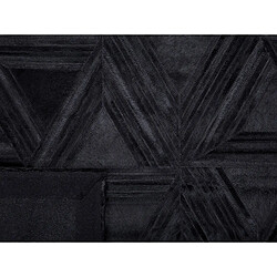 Beliani Tapis en cuir noir 160 x 230 cm KASAR pas cher